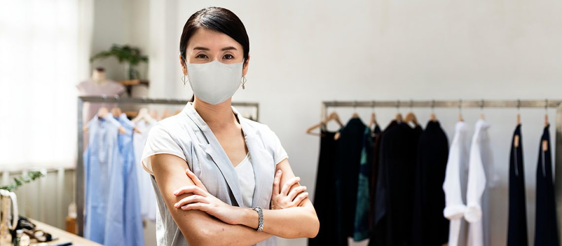 Retail’s new normal, employee wearing mask covid 19